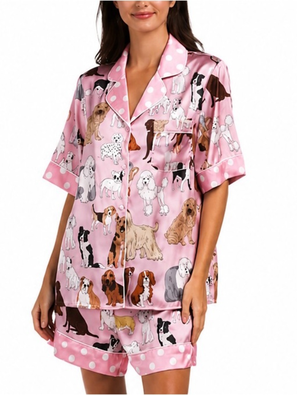 New w/ Tags Anthropologie Karen Mabon Satin Pyjama Set size Small - Picture 1 of 2